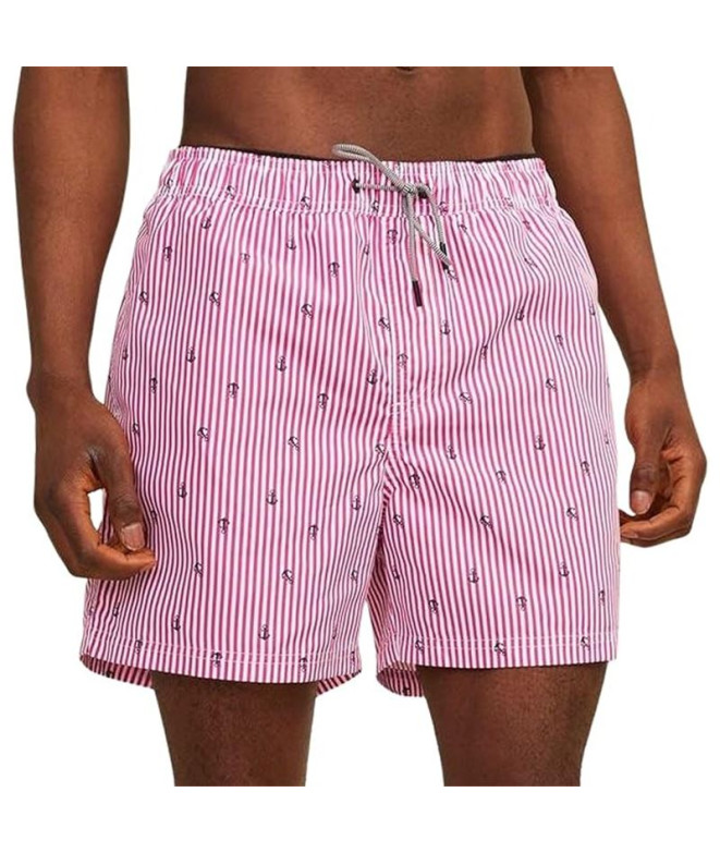 Fato de banho Homem Jack & Jones Jpstfiji Jjswim Pequenas Riscas Ly Sn Cabaret