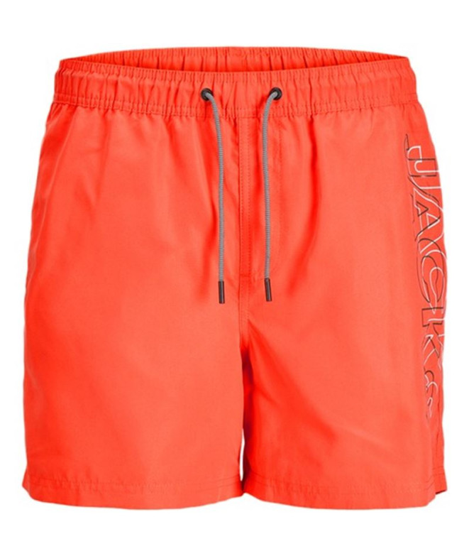 Fato de banho Infantil Jack & Jones Jpstfiji Jjswim Logotipo Duplo Ly Sn Damasco