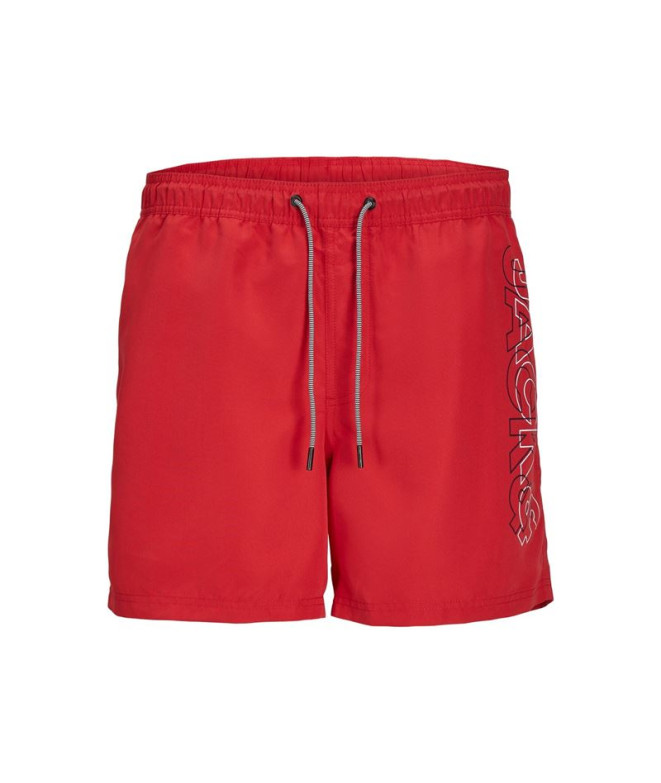 Fato de banho Infantil Jack & Jones Fiji True Red