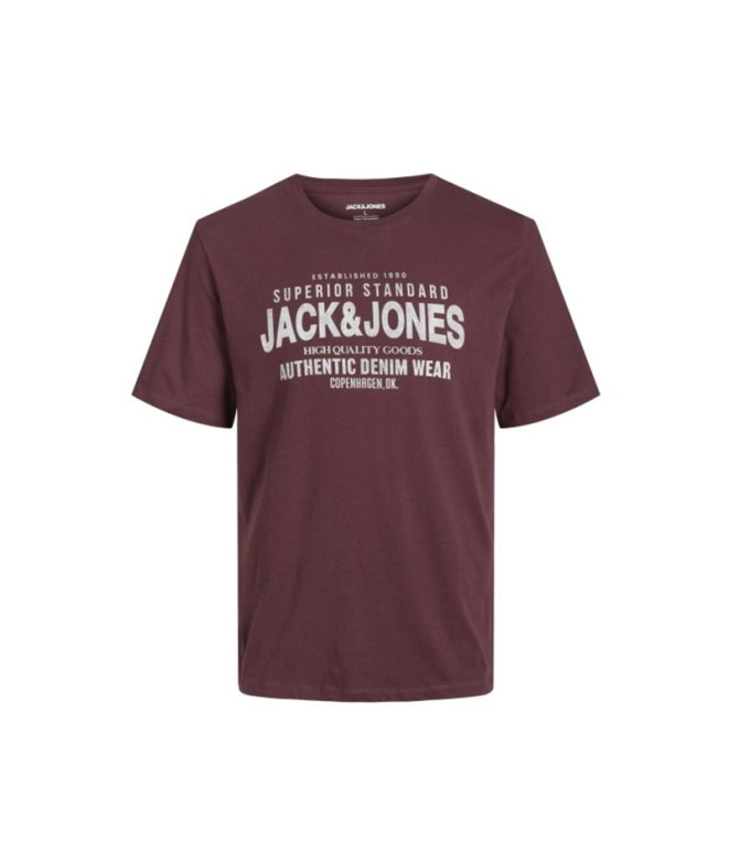 Camiseta Homem Jack & Jones Jjjeans Gola O Vineyard Wine