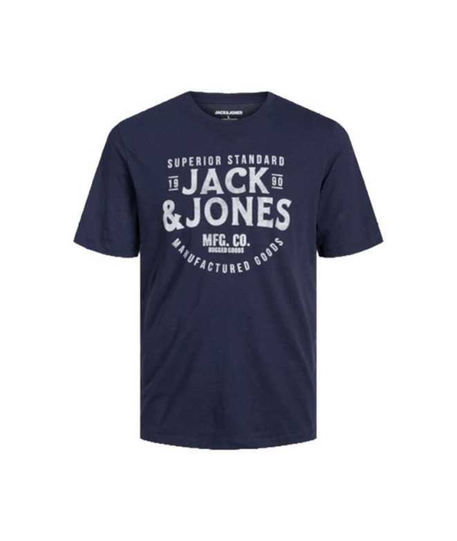 Camiseta Homem Jack & Jones Jjjeans Blazer com decote em O Navy