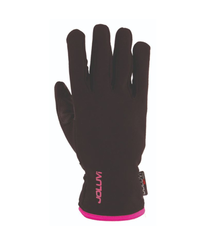 Guante Joluvi Soft-Shell Lady Negro / Rosa Neon