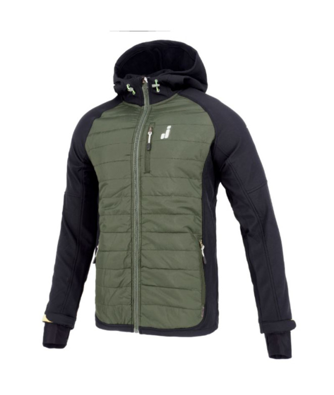 Anorack Joluvi Hybrid Shell Hombre Verde Oliva /Negro