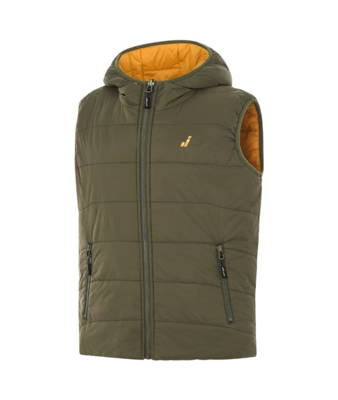 Chaleco Joluvi Shure Rever Infantil Verde Oliva /Mostaza