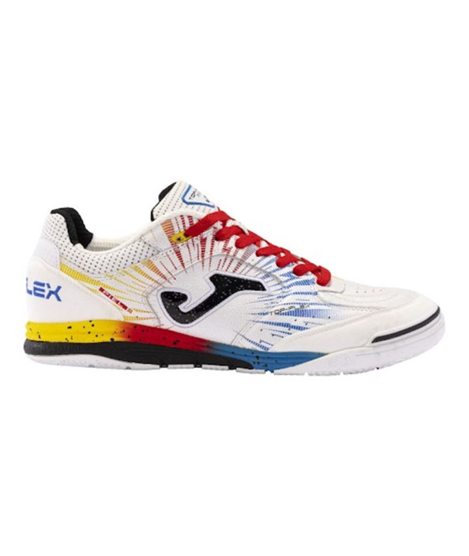Zapatillas de Fútbol Sala Joma Top Flex Rebound 2476 Blanco Rojo Indoor