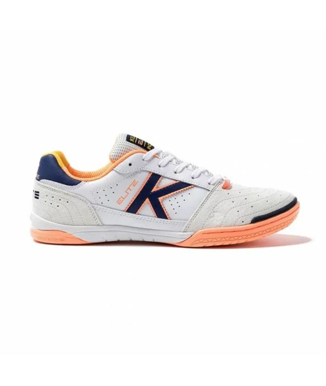 Chaussures de Football Sala Kelme Homme Elite Blanc Bleu foncé Pêche