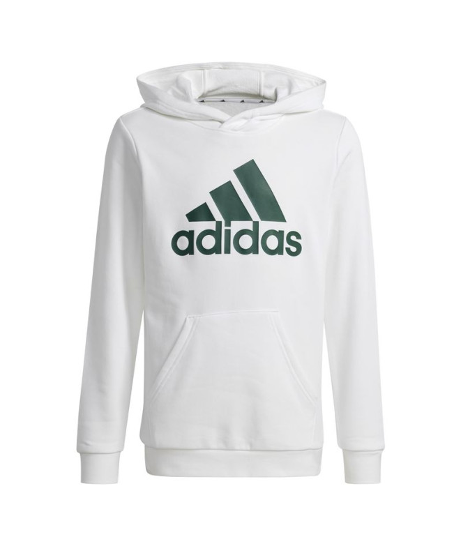 Moletom adidas Infantil Casaco com capuz de algodão Big Logo Essentials Branco