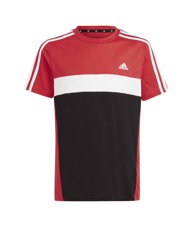 Camiseta adidas 3 Bandas Tib Infantil Rojo brillante