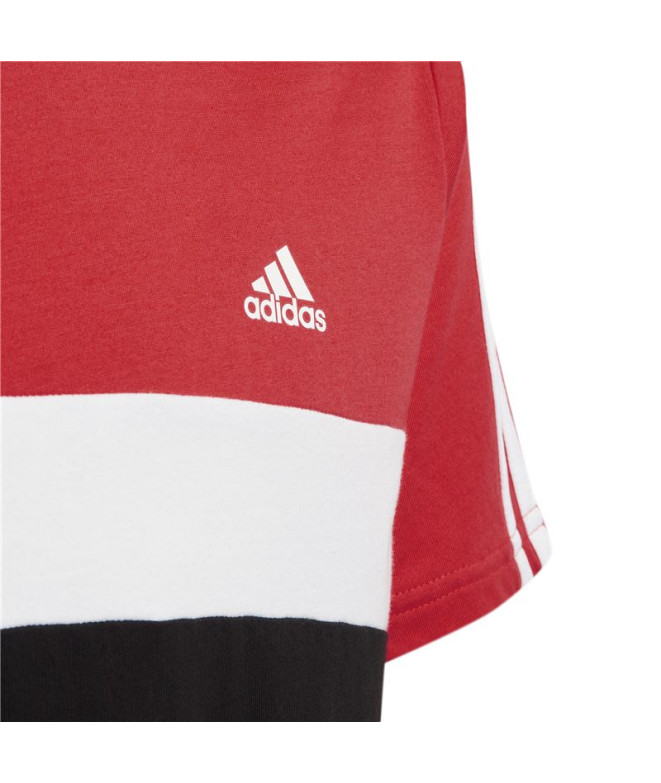 T-shirt adidas Enfant 3 bandes Tib00 Rouge vif