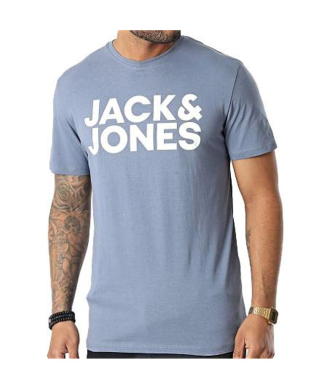 Camiseta Homem Jack & Jones Ecorp Logo O-Neck Ensign Blue