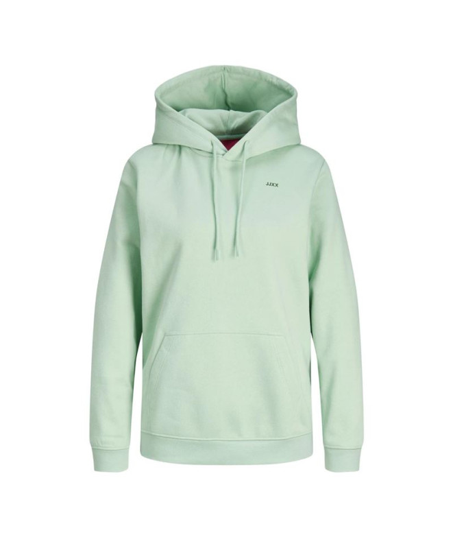 Sweat Femme Jack & Jones Jxabbie Rlx Ls Every Hood Swt Noos Grayed Jade