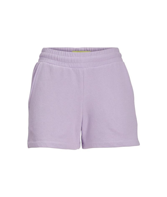 Calça Mulher Jack & Jones Jxalfa Reg Hw Shorts Swt Sn Lilac Breeze