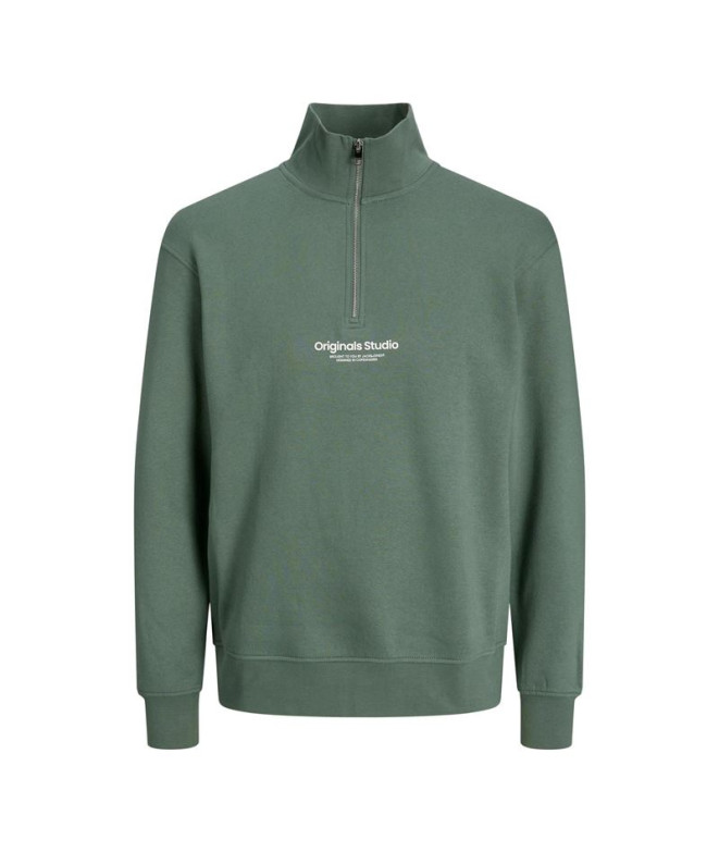 Sudadera Jack & Jones Jorvesterbro Quarter Zip Hn Noos Hombre Laurel Wreath
