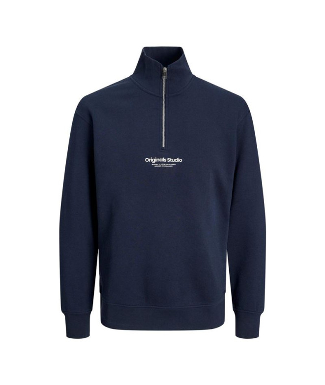 Sweat Homme Jack & Jones Jorvesterbro Quarter Zip Hn Noos Sky Captain