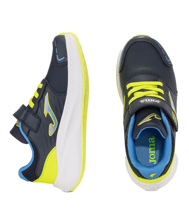 Sapatilhas Joma Infantil Fury 2403 Amarelo Marinho