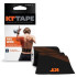PRO KT Tapes Fita de arame pré-cortada (10 X 25cm) 2,5 metros Preto