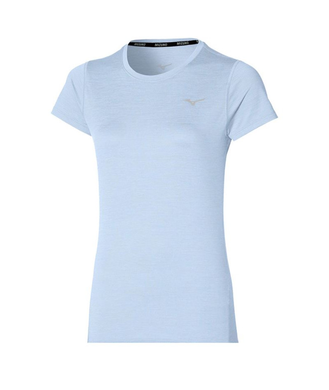 Camiseta Fitness Mizuno Mulher por Impulse Core Blue