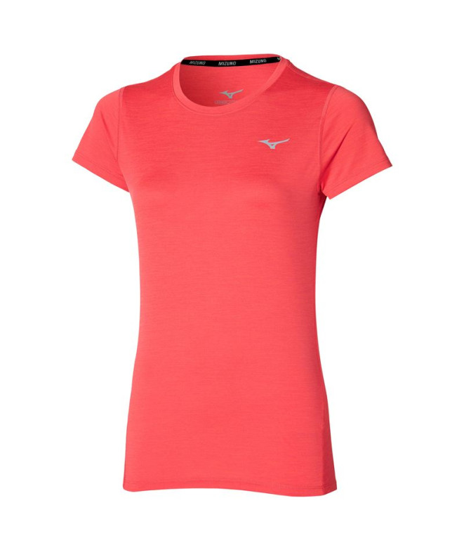 Camiseta de Fitness Mizuno Impulse Core Mujer Rojo
