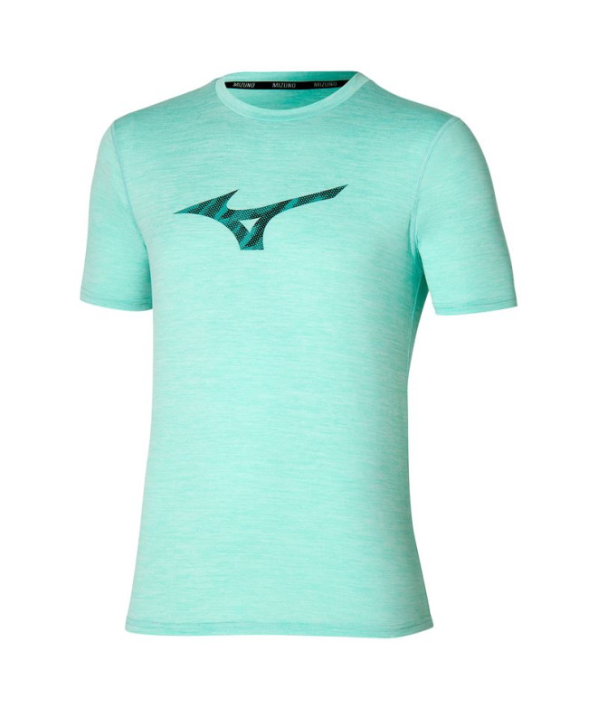 Camiseta Running Mizuno Homem de Core Rb Green