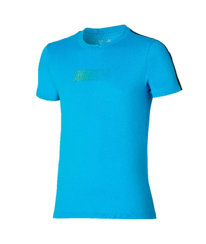 Camiseta Fitness Mizuno de Release Tape Blue Homem