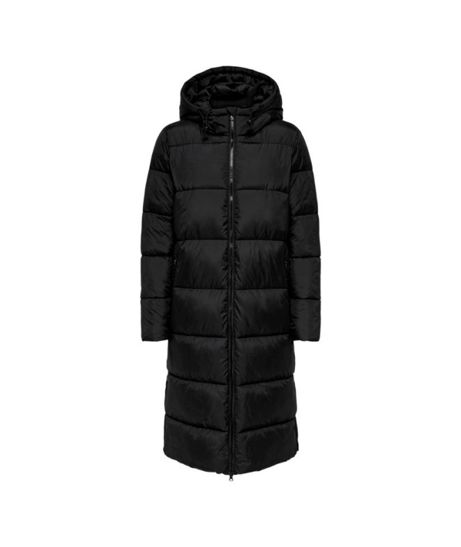 Casaco Only montana Puffer comprido Preto Mulher