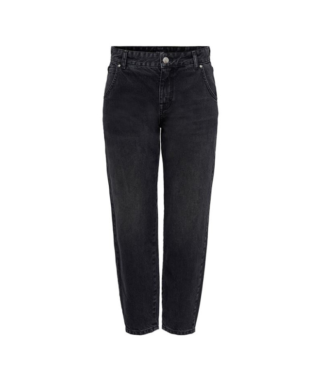 Calça Mulher Only Onltroy Hw Cenoura Ank Dnm Dot610 Noos Black Denim