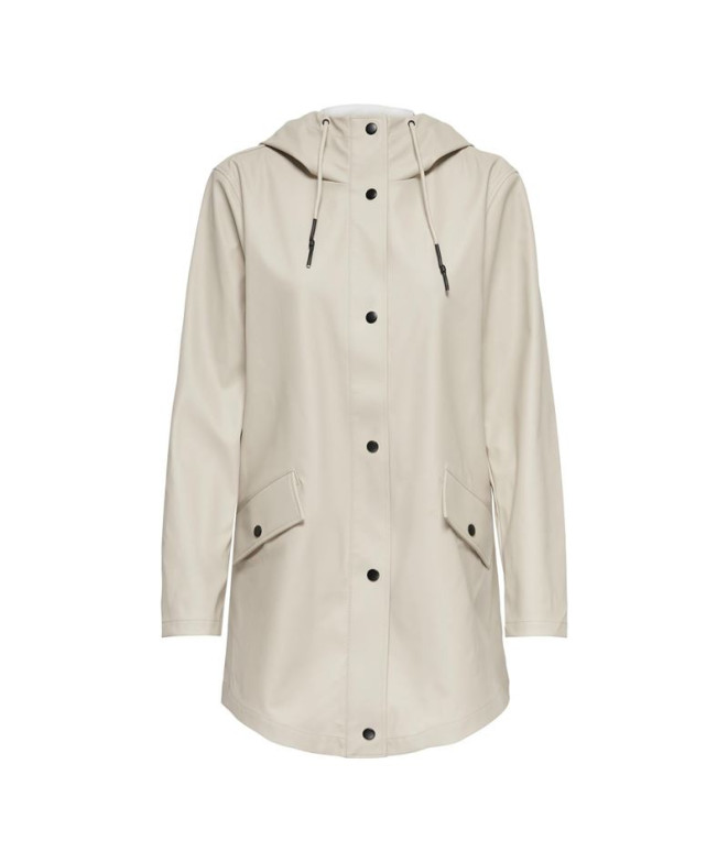 Chaqueta Only Onlelisa Raincoat Otw Noos Mujer Silver Lining