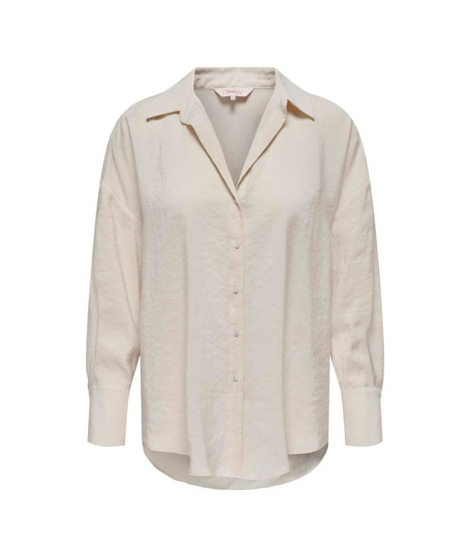 Chemise Femme Only Onlzazima L/S Loose Shirt Wvn Antique White