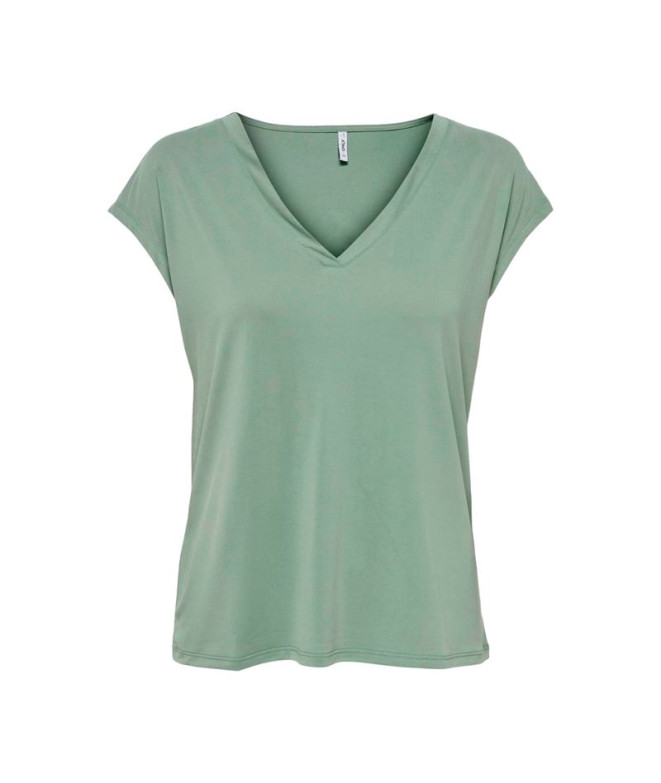 Camiseta Only Onlfree Life Mod.V-Neck Lily Pad Mulher