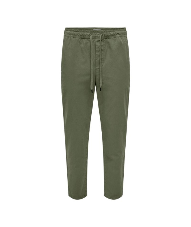 Calça Homem Only & Sons Taper 0183 Olive Night