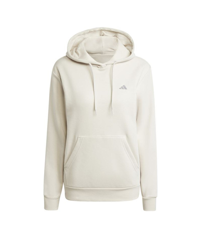 Sudadera adidas Essentials Small Logo Feel Cozy Hoodie Mujer Beige