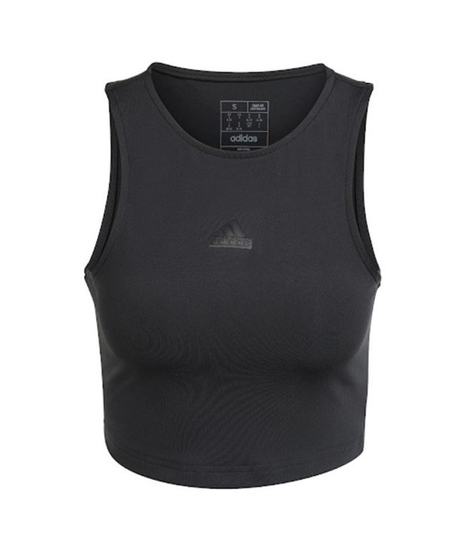 Camiseta Top Mulher Tanque Adidas City Cropped Preto