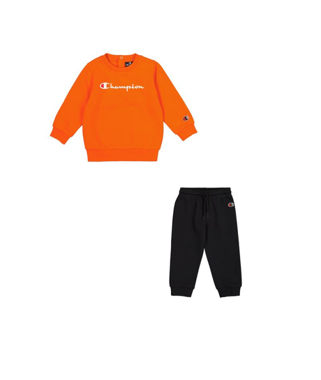Chándal Champion Crewneck Suit Bebés Naranja/Negro