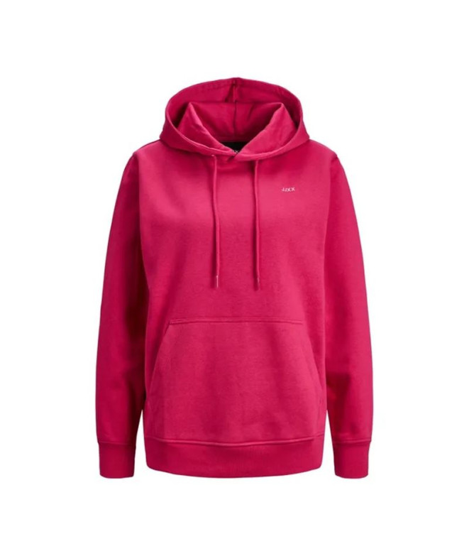 Sudadera Jack & Jones Jxabbie Rlx Ls Every Hood Swt Noos Mujer Cerise
