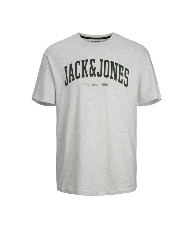 Camiseta Infantil Jack & Jones Ejosh Branco Melange