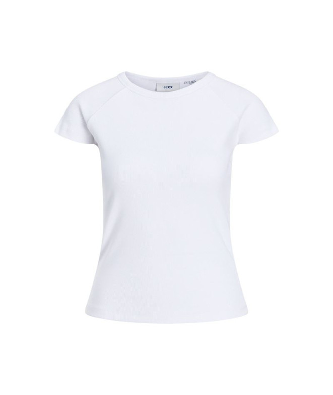 Camiseta Jack & Jones Jxfriend Str Ss Rib Tee Jrs Sn Bright White