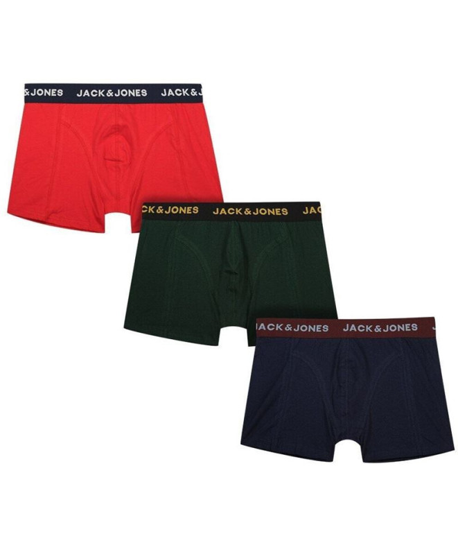 Calzoncillo Jack & Jones james 3 Pack Hombre Navy Blazer