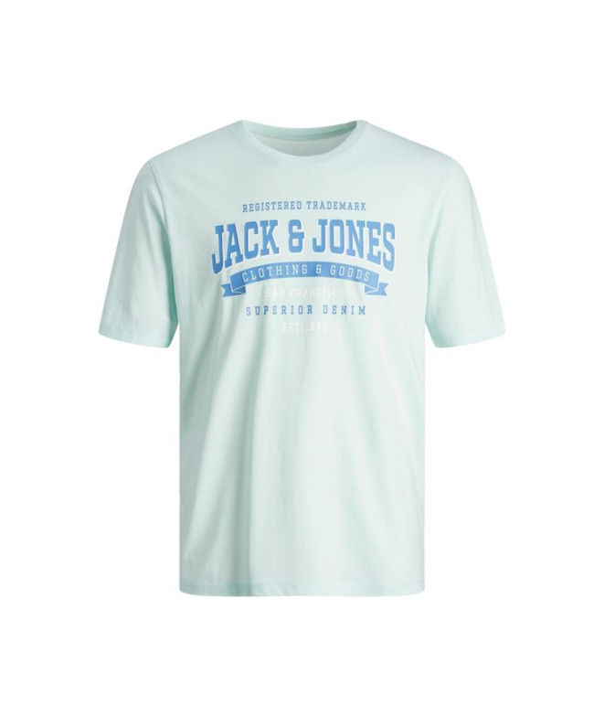 Camiseta Jack and Jones elogo O-Neck 2 Col Ss24 Soothing Sea Homem