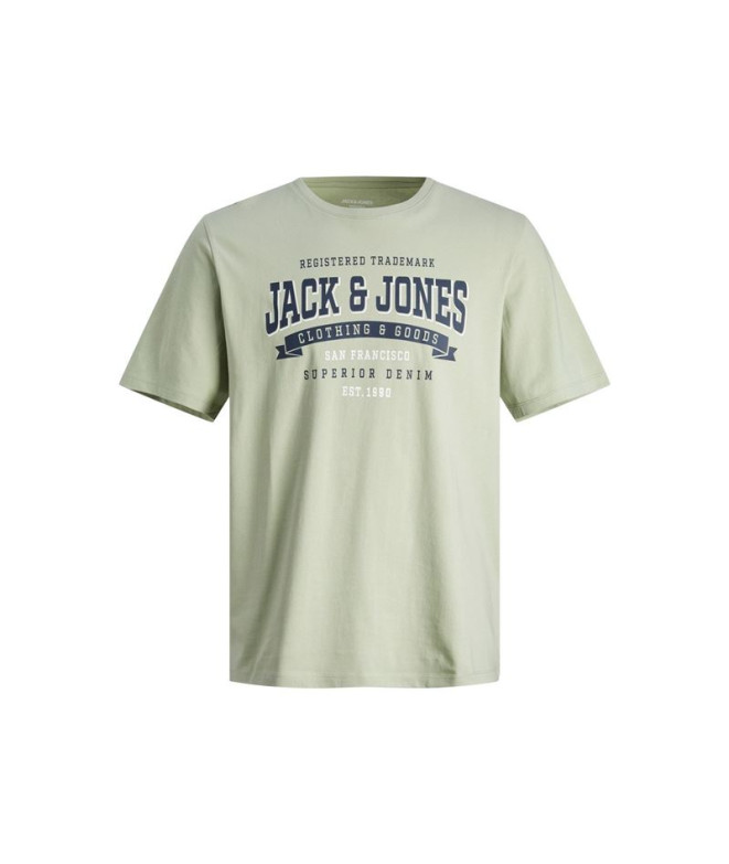 Camiseta Jack and Jones elogo O-Neck 2 Col Desert Sage Homem