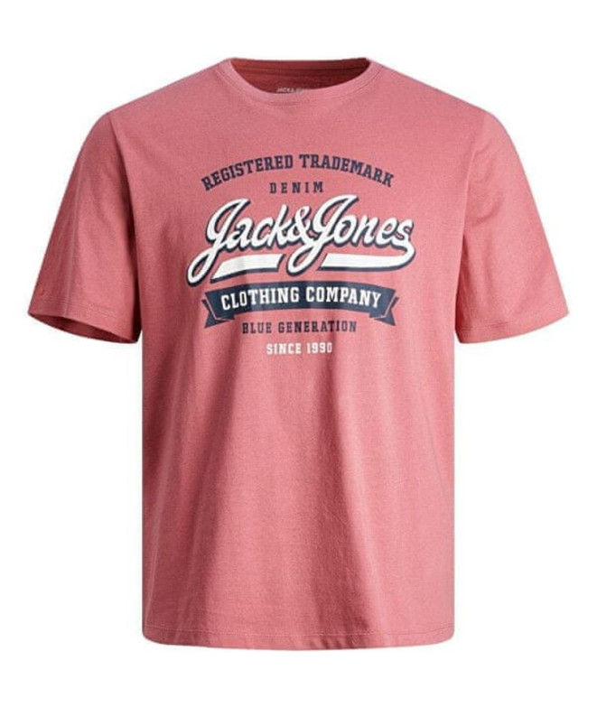 Camiseta Jack and Jones elogo O-Neck 2 Col Mesa Rose Homem