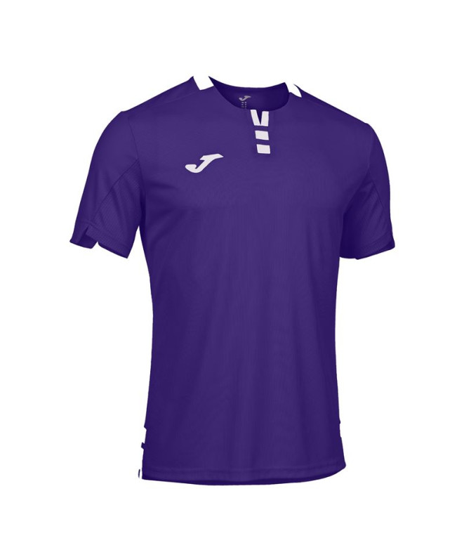 Camiseta Joma Gold IV Manga Corta Hombre Morado Blanco
