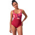 Bañador de Natación Speedo Mujer Shaping Contour Eclipse Printed Swimsuit Magenta