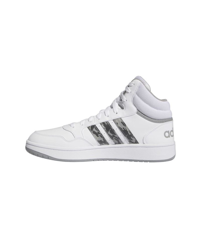 Chaussures Homme Adidas Hoops 3.0 Mid Blanc / Gris