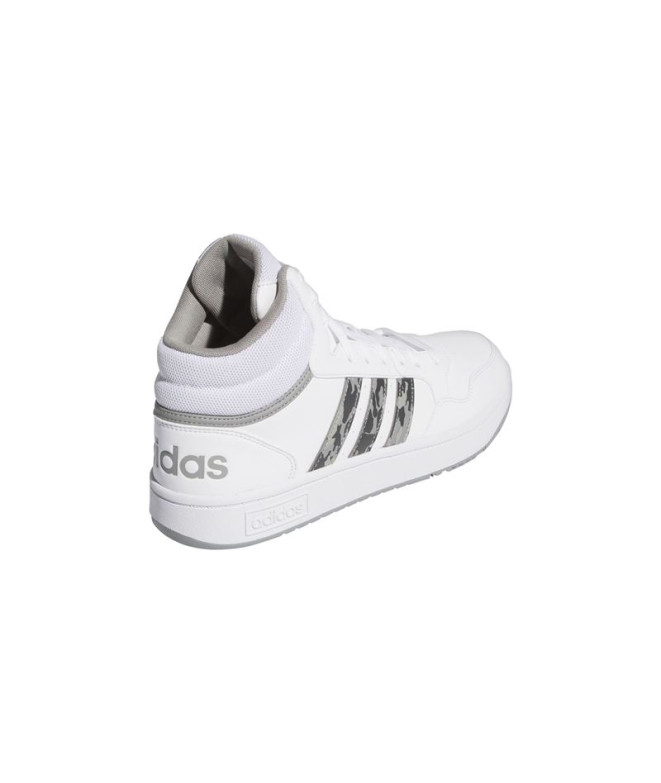 Chaussures Homme Adidas Hoops 3.0 Mid Blanc / Gris