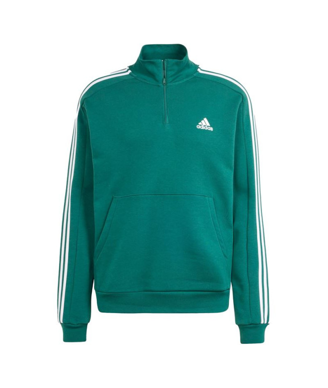 Moletom Homem Adidas 3-Stripes Fl 1/4 Z Veruni