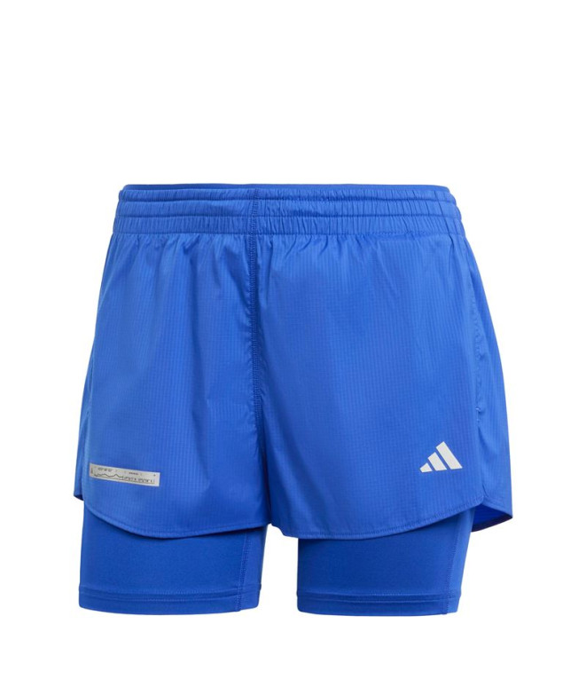 Calça Running Mulher por Adidas Ultimateadidas 2In1 Azul