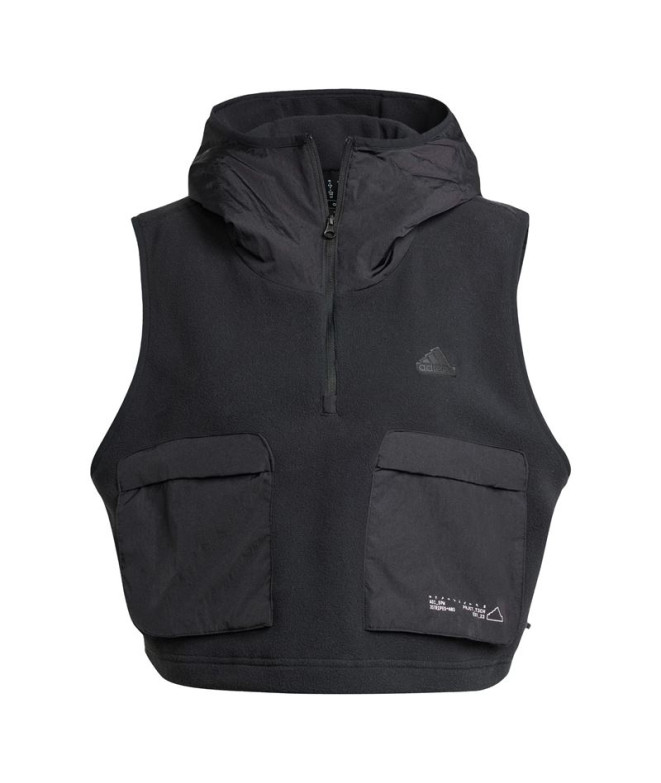 Colete Polar Mulher Colete Adidas City Es E Fleece Preto