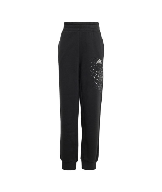 Calça Menina Calças de treino Adidas Glam Preto