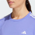 T-shirt Running Femme by Adidas Own The Run 3-Stripes Bleu