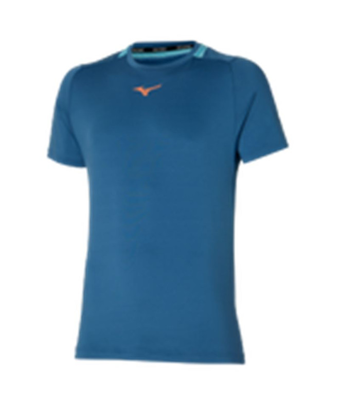 T-shirt Tennis Mizuno de Tee Blue Homme